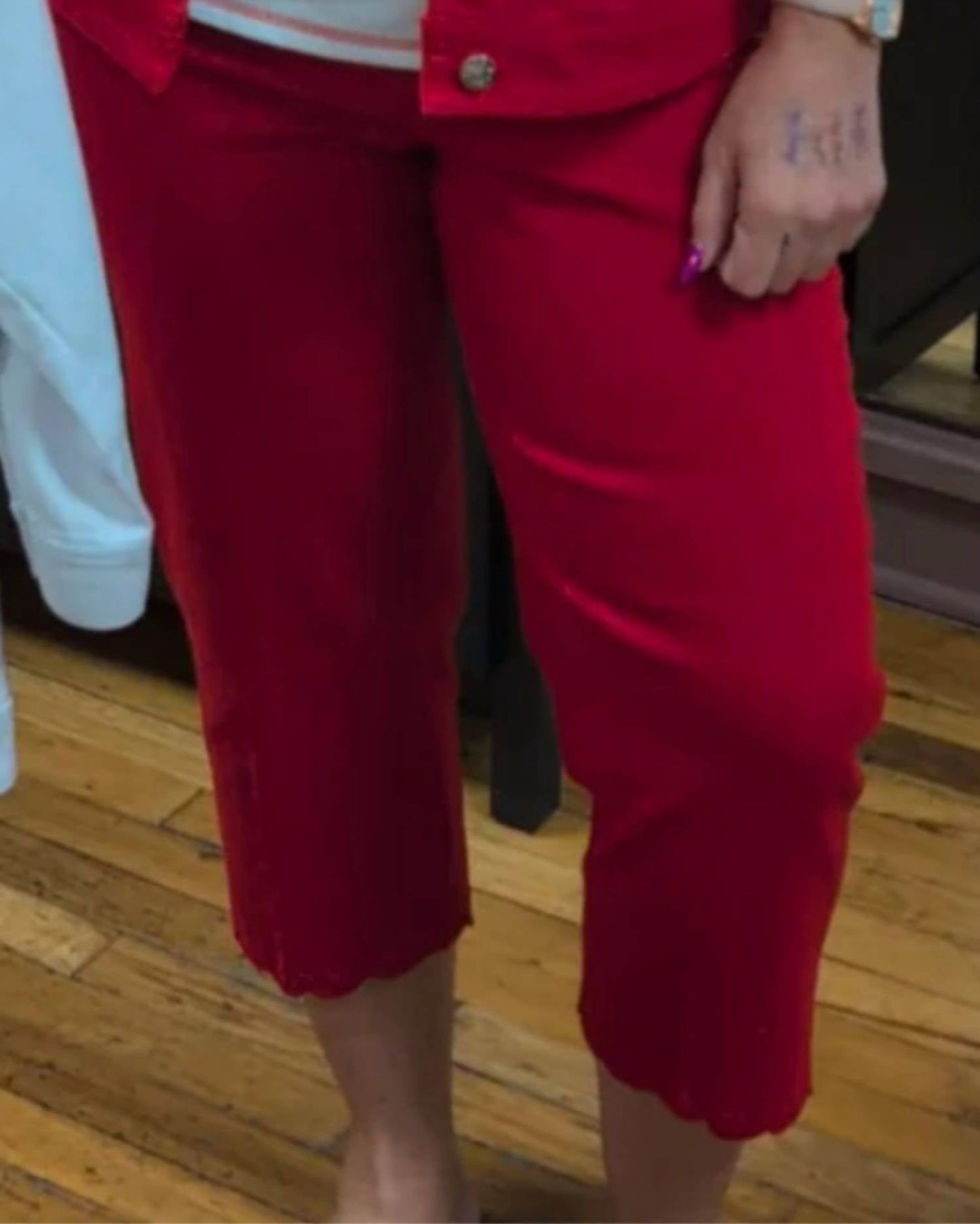 CAPRIHOSE FIRESIDE ZUM REINSCHLÜPFEN MIT GEWELLTEM STICKSAUM