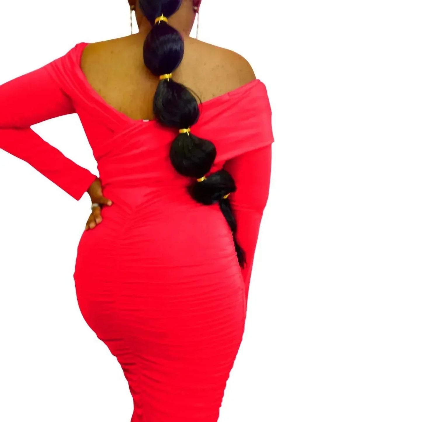 Off Shoulder Band Dress - Plus