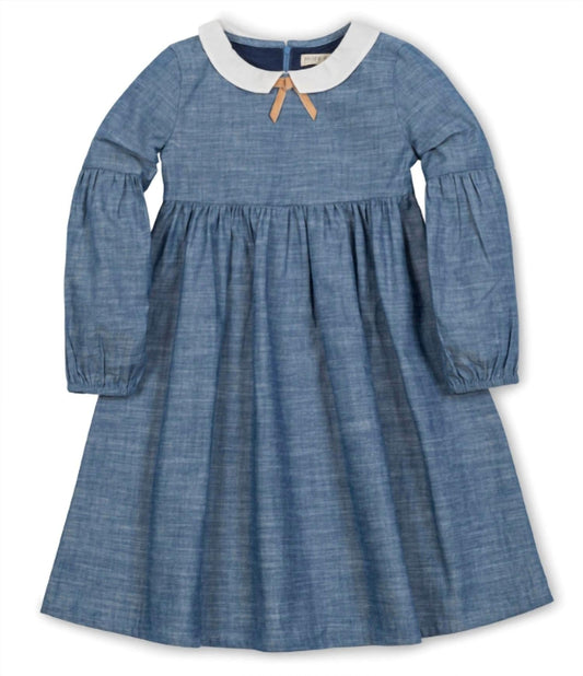 Kinder-Empirekleid aus Bio-Chambray