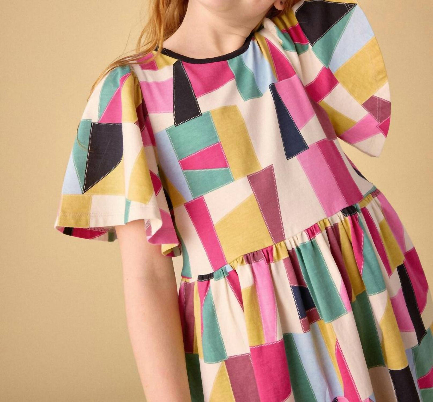 Girl's Butterfly Sleeve Dress