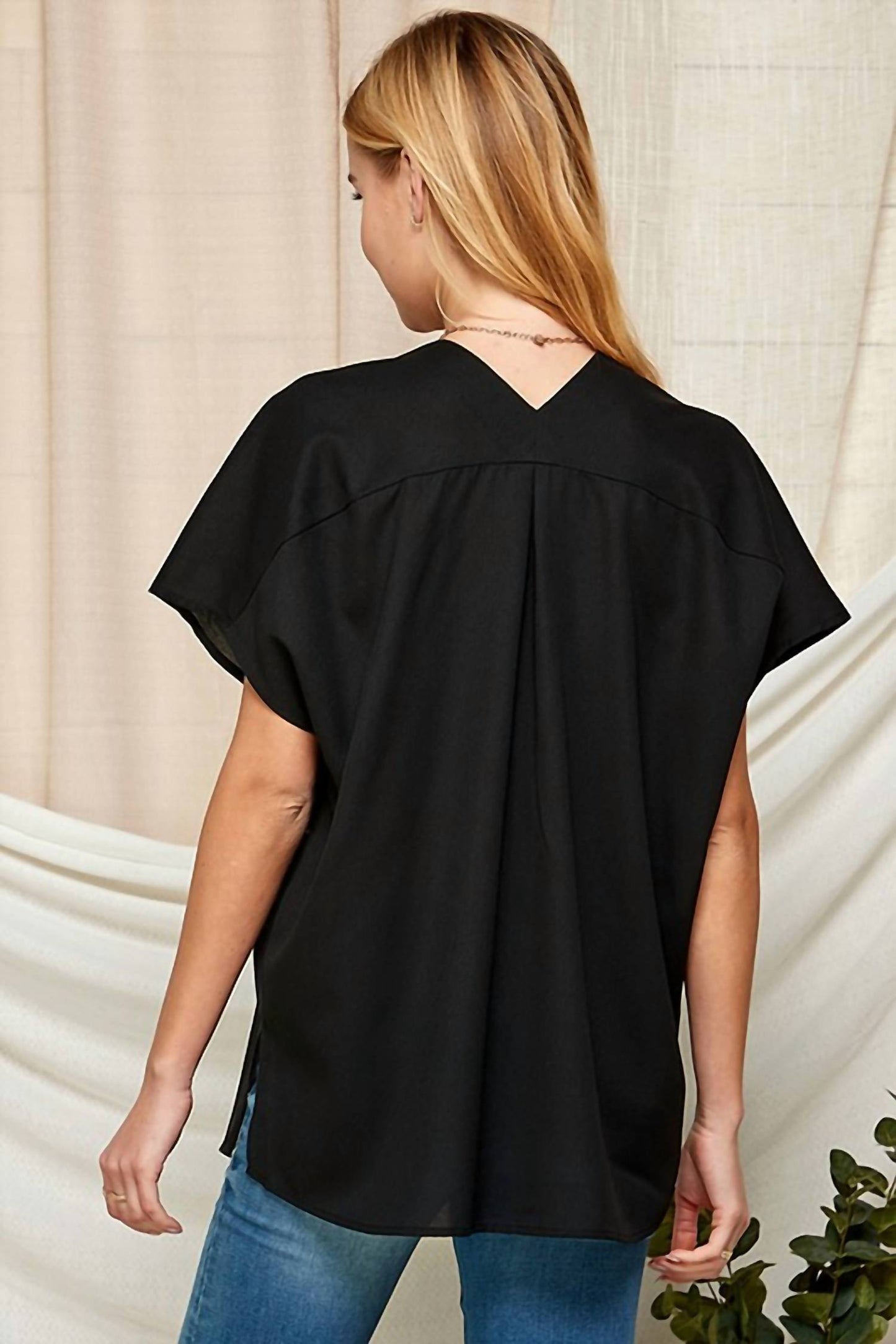 Halbtransparente Bluse im Relaxed Fit