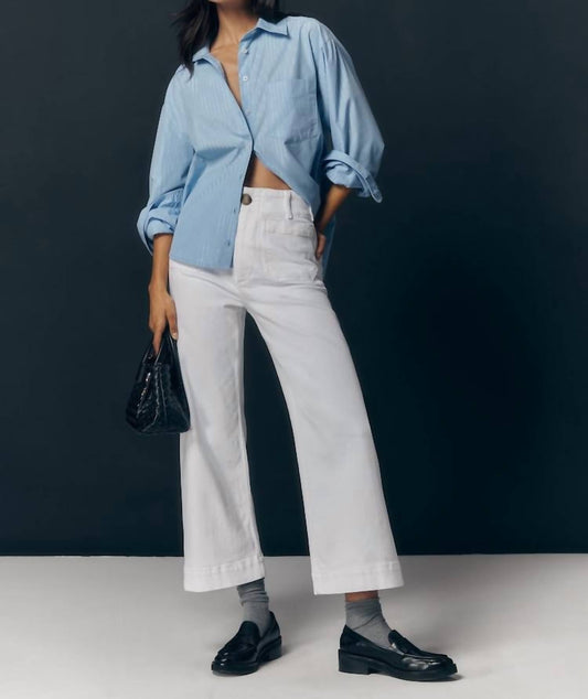 Colette Denim Cropped Wide Leg Jeans