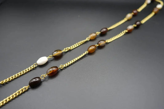 Damen-Sonnenbrillenkette aus Karneol