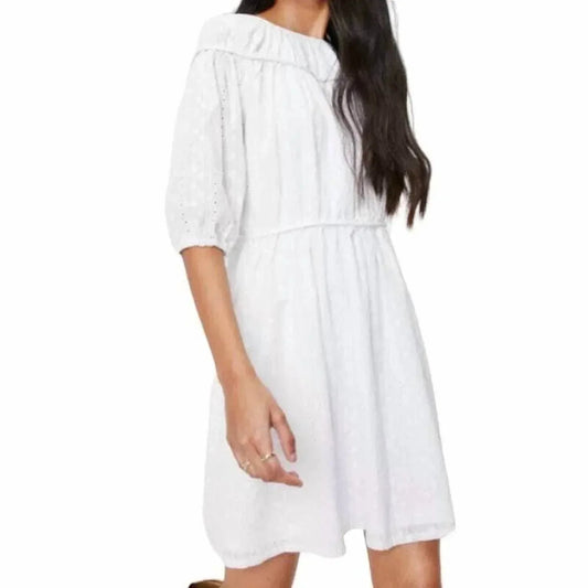 Broderie Tie Back Mini Dress