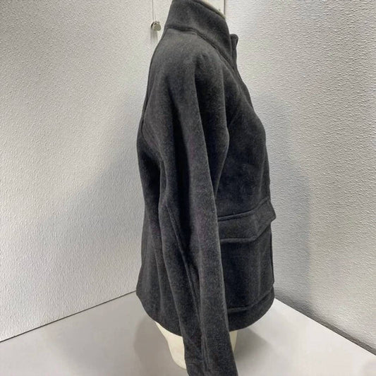 Women's Soft Felt Patch Pocket Fall Jacket