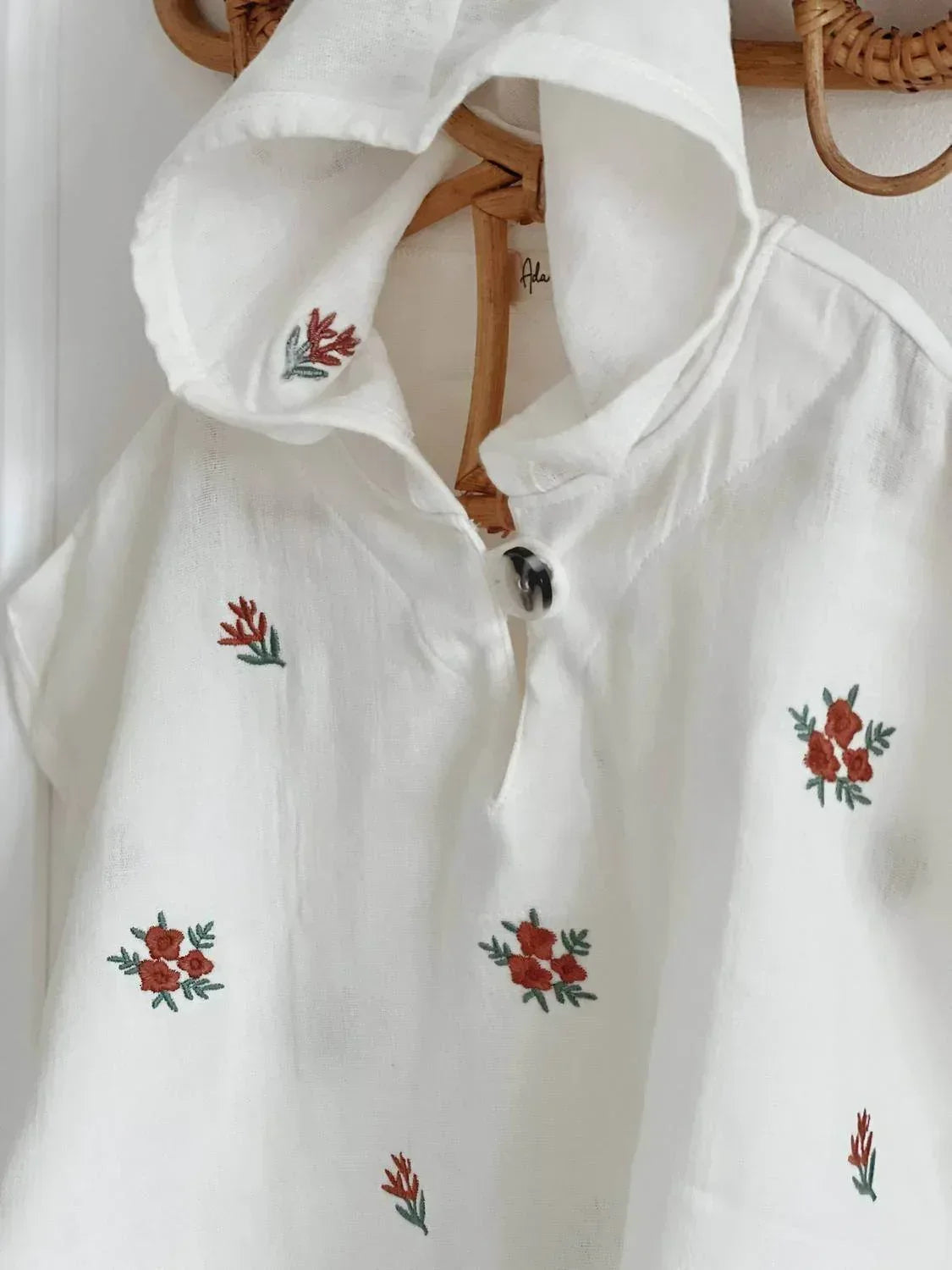 Blumen-Bio-Musselin-Poncho für Babys und Kleinkinder
