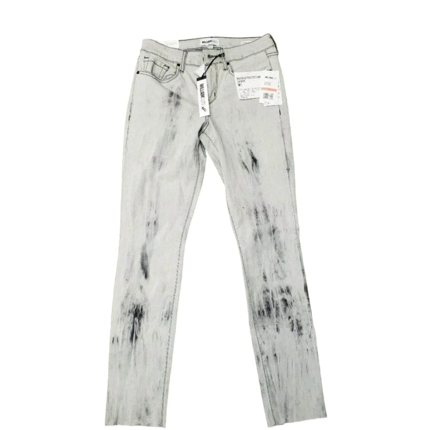 Damen Skinny Mid Rise Jeans mit Waschung