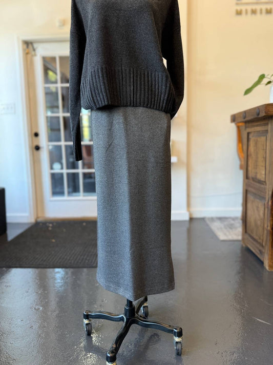 Women's Plaid Jersey Midi Skirt