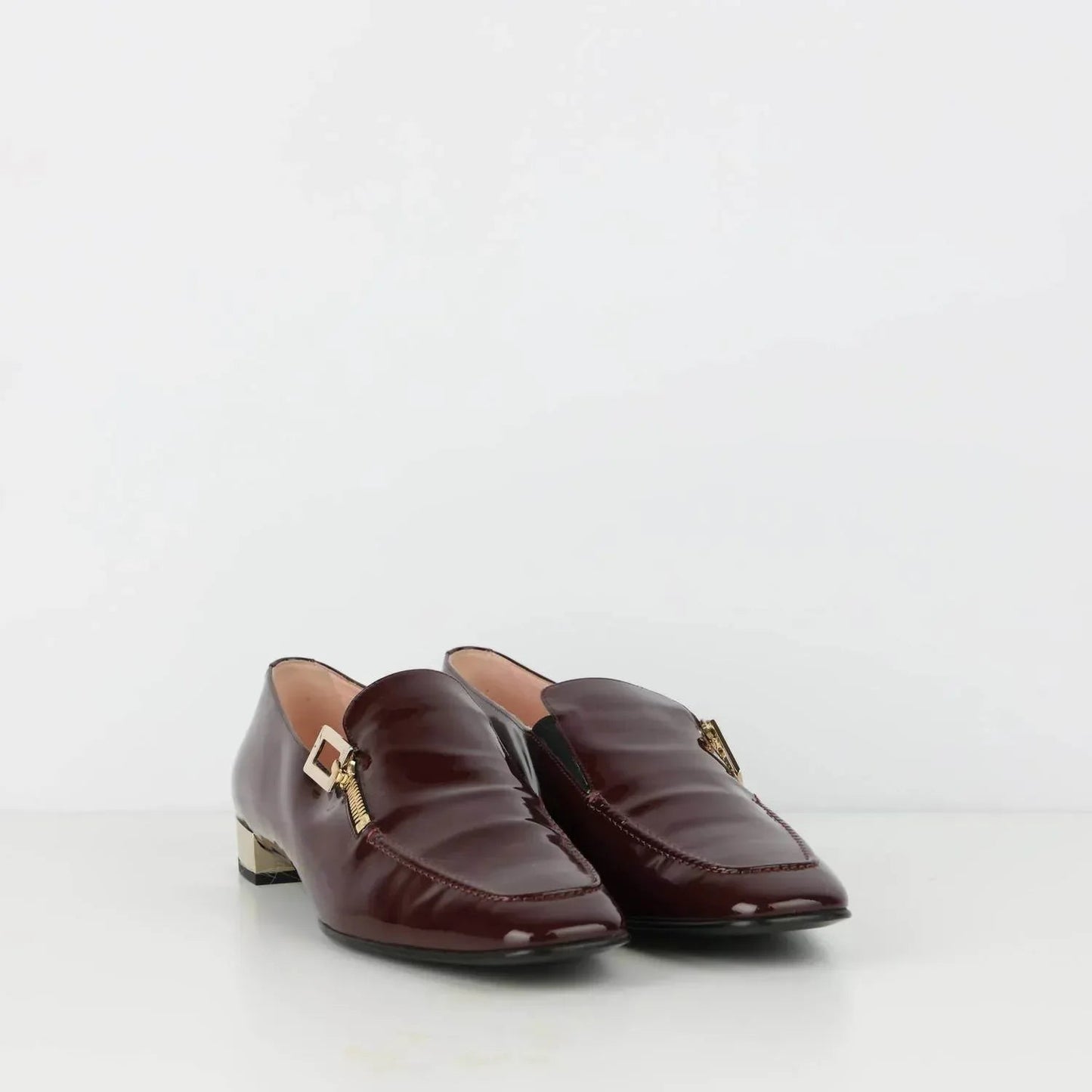 Damen-Loafer Polly aus Lackleder mit Reißverschluss