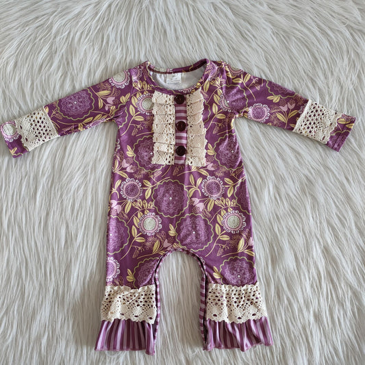 Mädchen Overall mit Lila Print