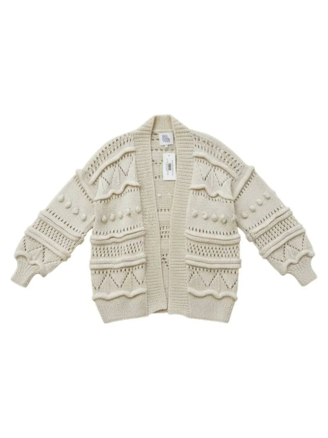 Open-knit Brigitte Bomber Cardigan