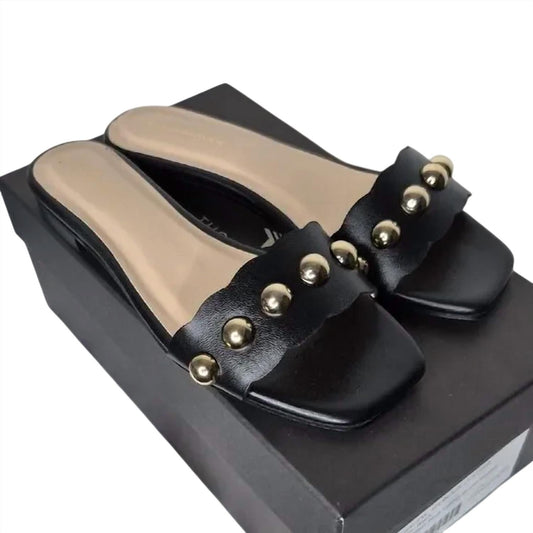 Damen Brooke Leder-Sandalen zum Hineinschlüpfen mit Nieten
