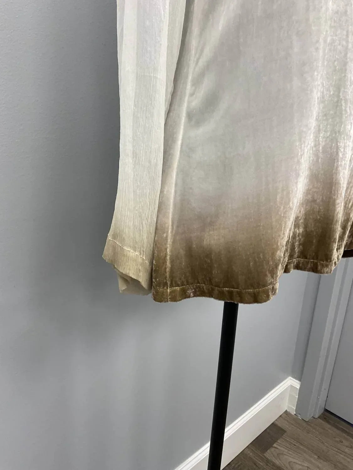 GOLD OMBRE SILK VELVET BLOUSE