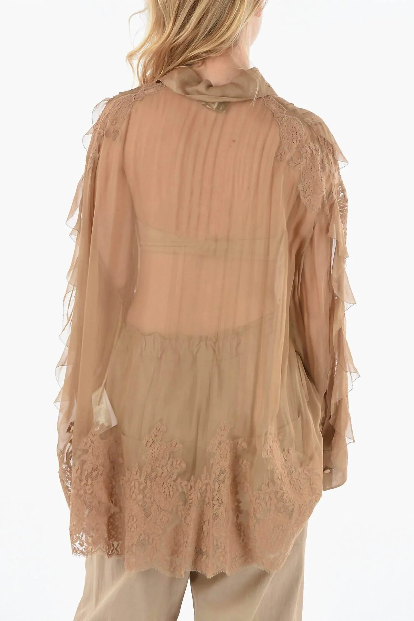 Silk Layered Embroidered Shirt