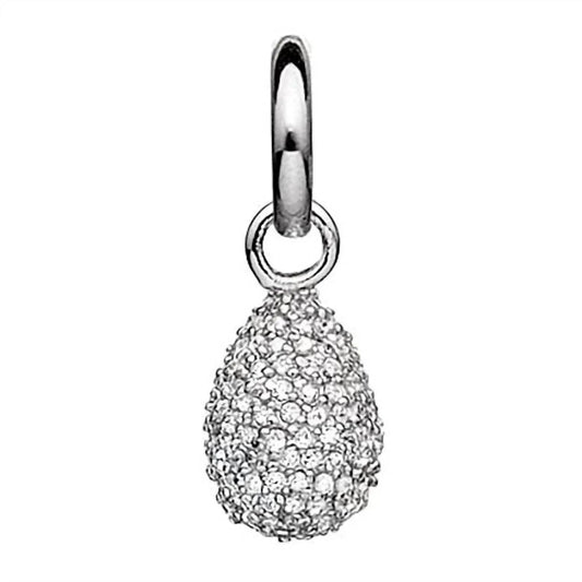 Pavé-Anhänger aus Sterlingsilber mit Glitzer