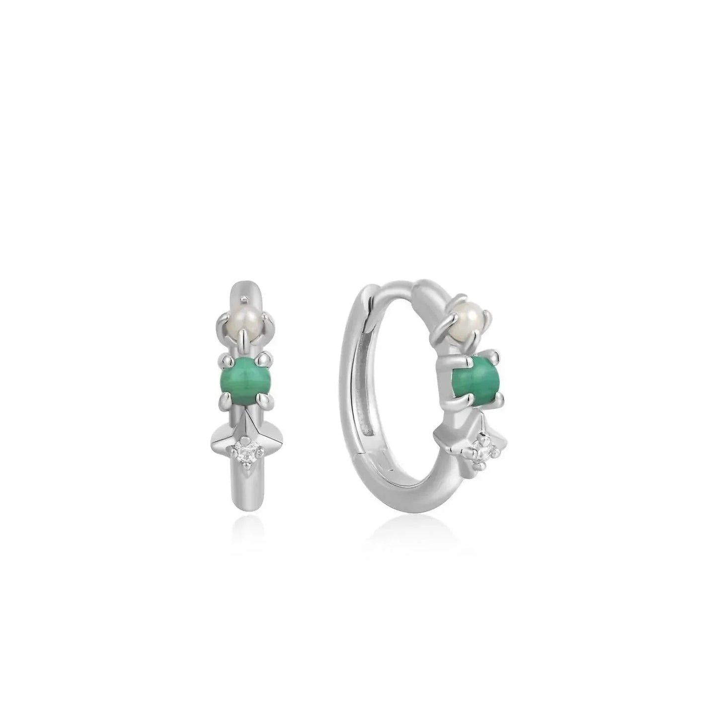 Women's Star Huggie Hoop Earrings