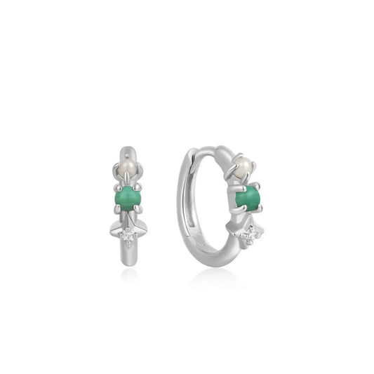 Women's Star Huggie Hoop Earrings