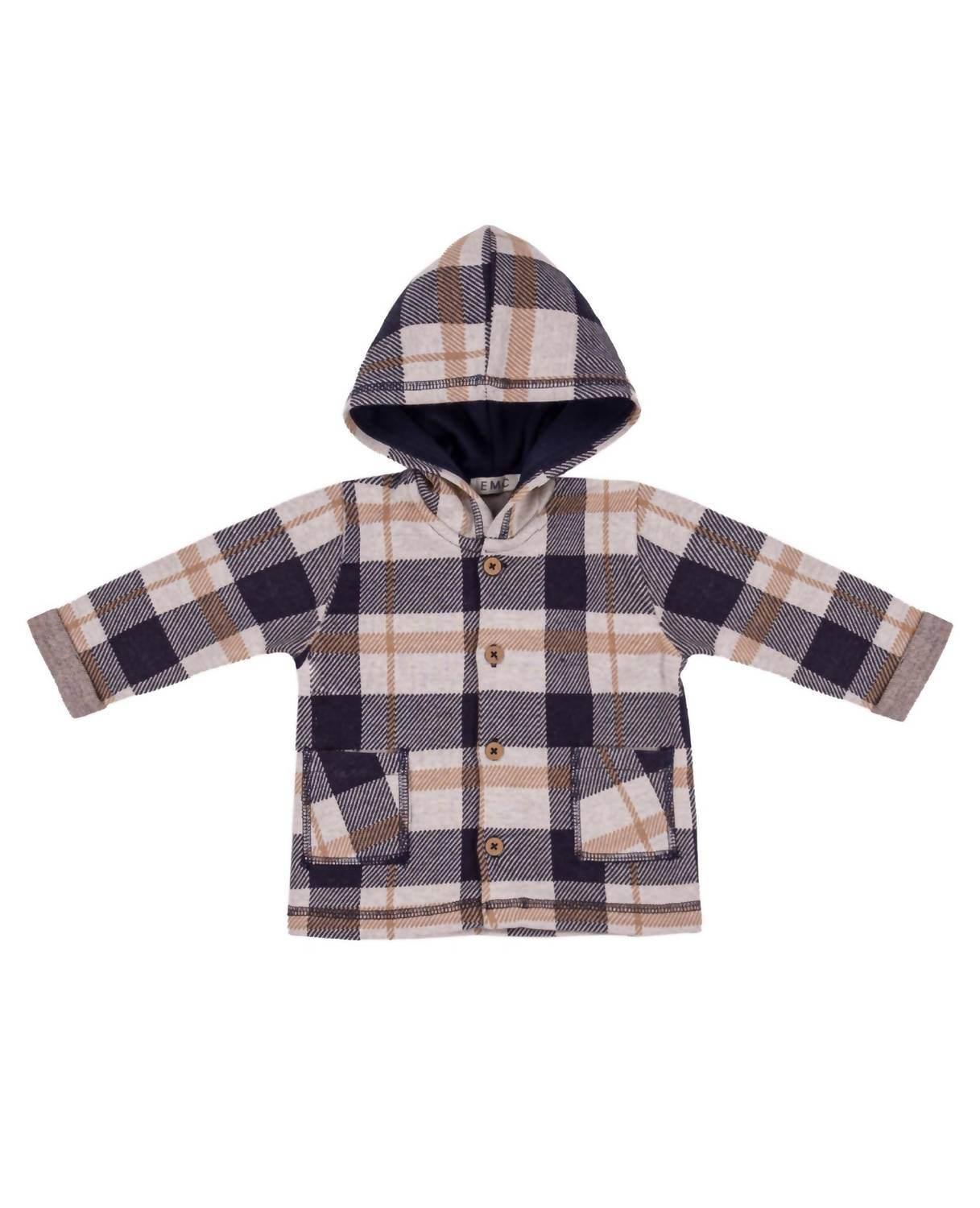 Kapuzenpullover für Jungen mit Karomuster