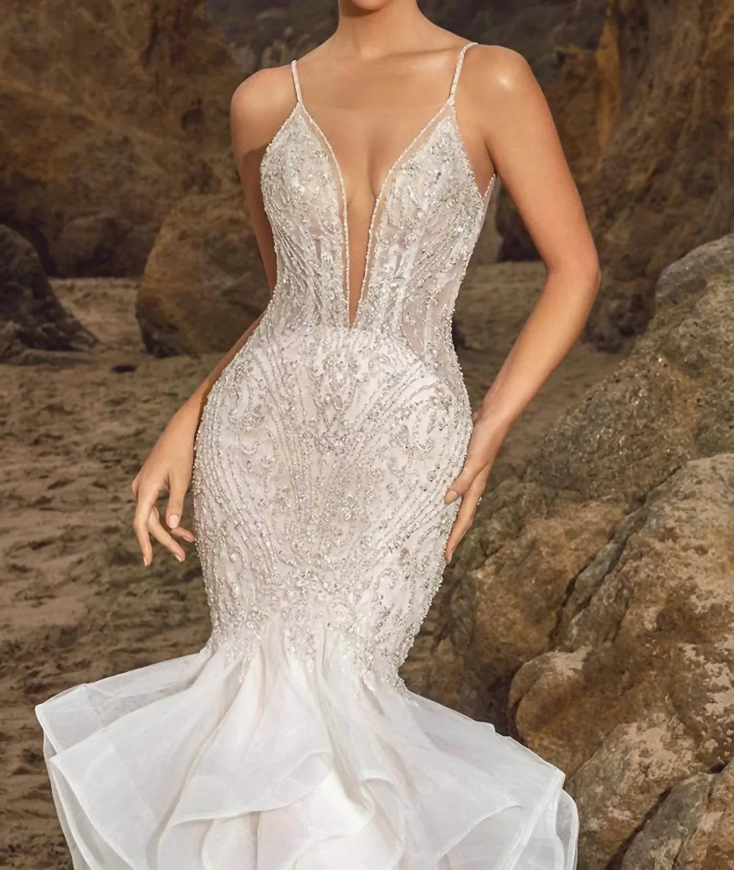 Fallon Crystal Beaded Dress