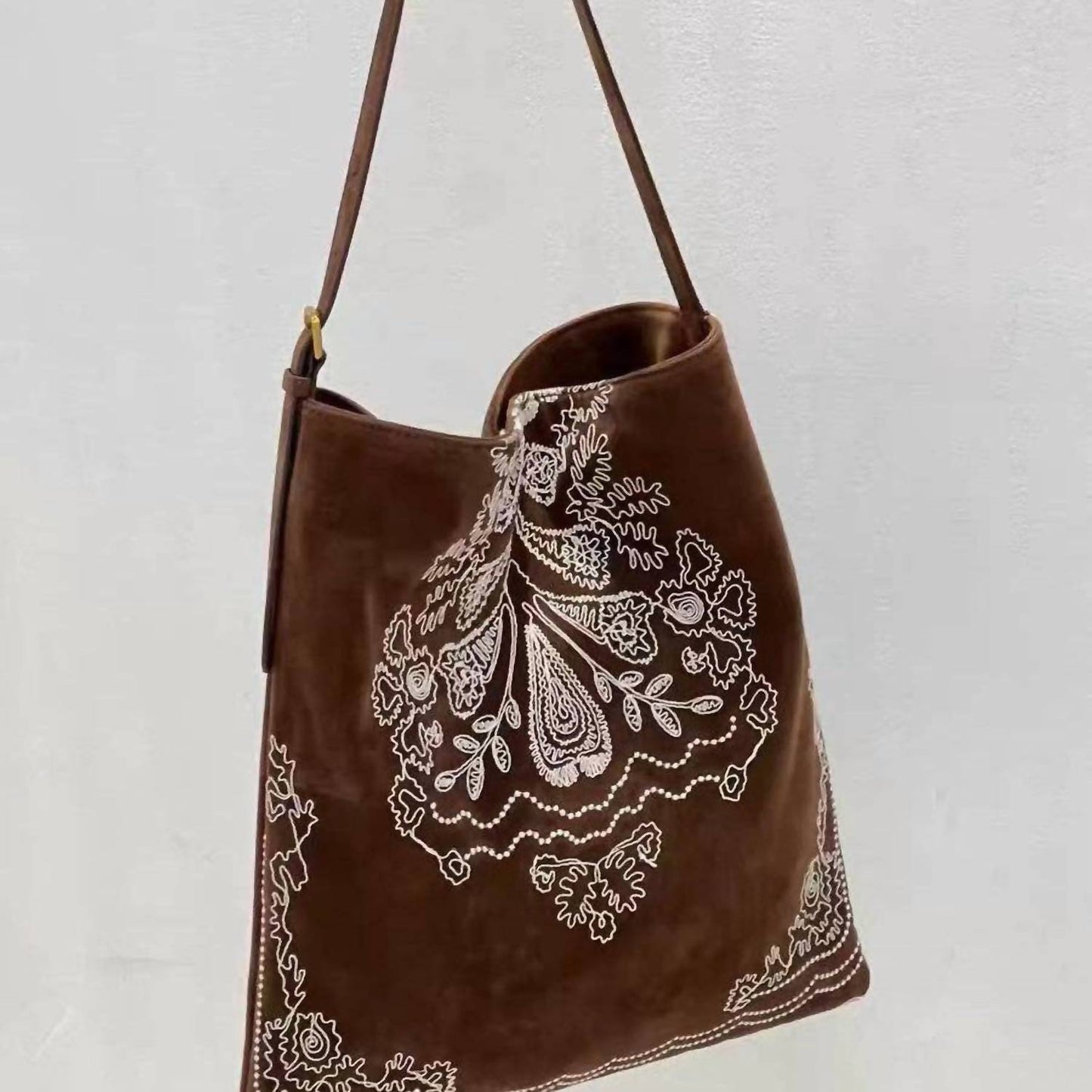Boho-Schultertasche für Damen mit Stickerei