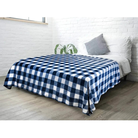 Buffalo Check Plaid Plush Fleece Blanket Throw