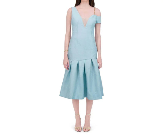 Teegarten schulterfreies V-Ausschnitt-Kleid