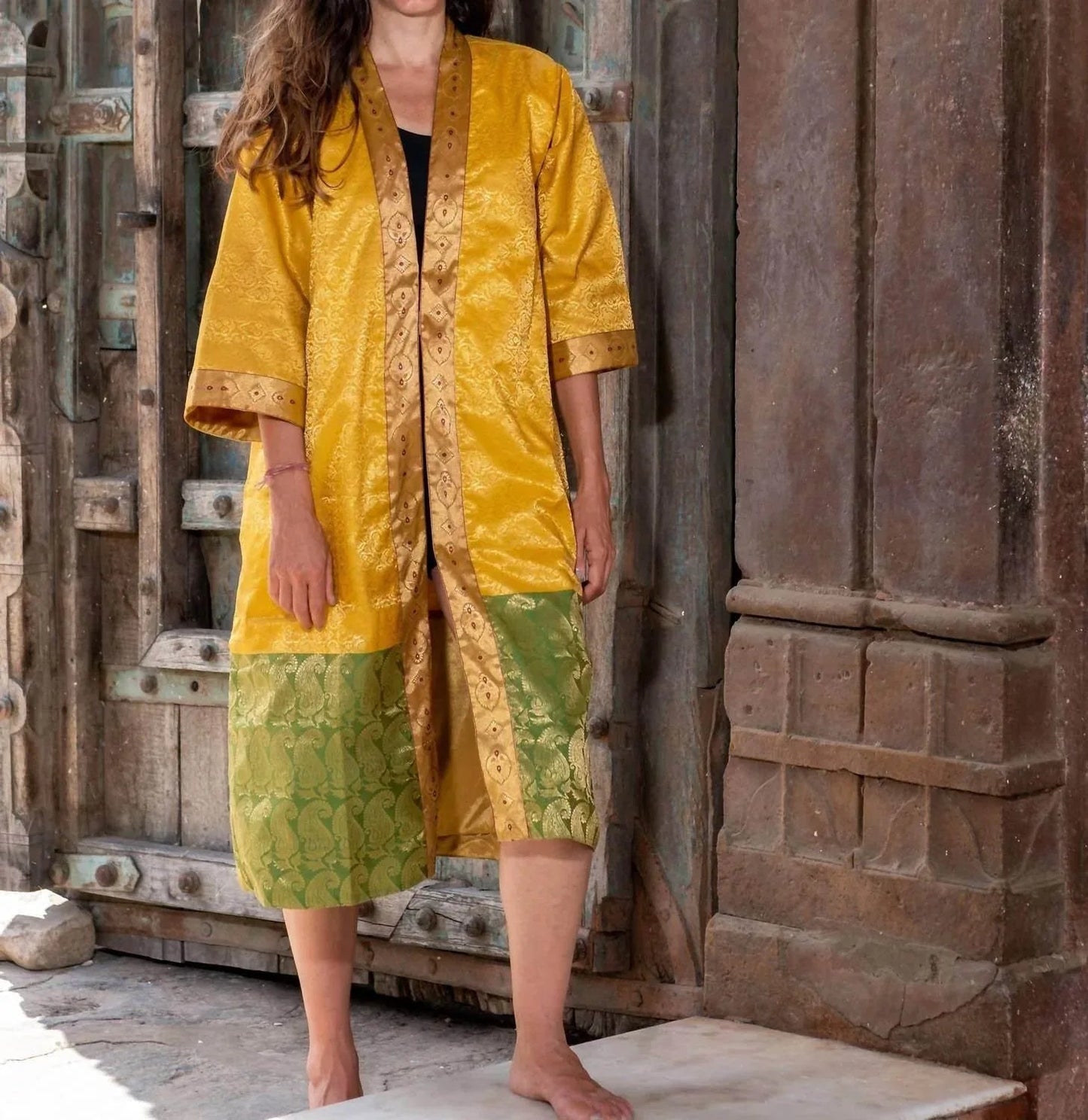 Silk Saree One Size Kimono