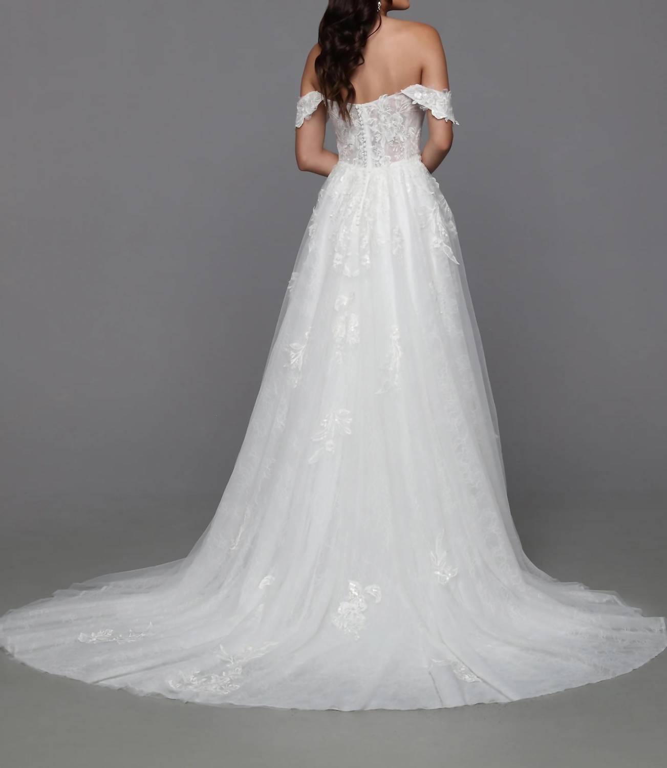 Schulterfreies Hochzeitskleid
