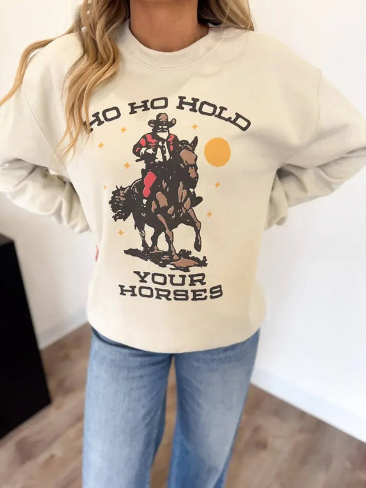 Eve Ho Ho Hold Your Horses Vintage Sweatshirt