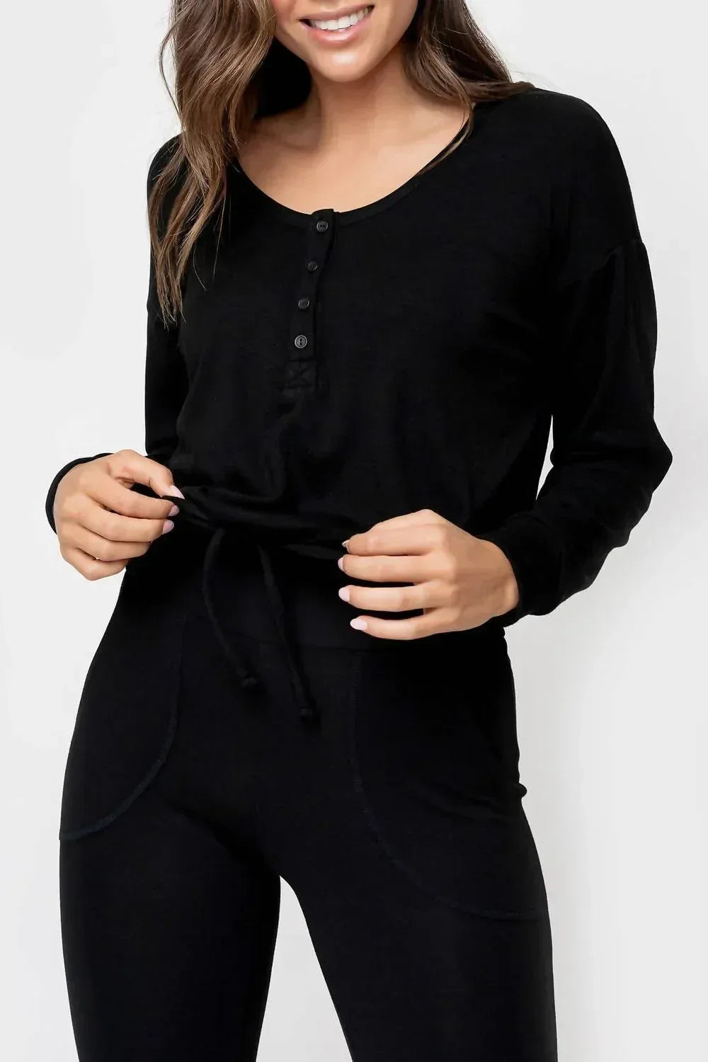 Figurbetont geschnittene High-Waist Jogginghose