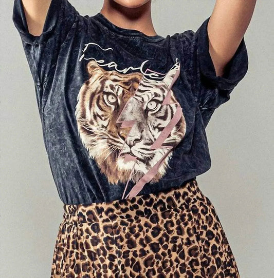 Betty Tiger Oversized Top