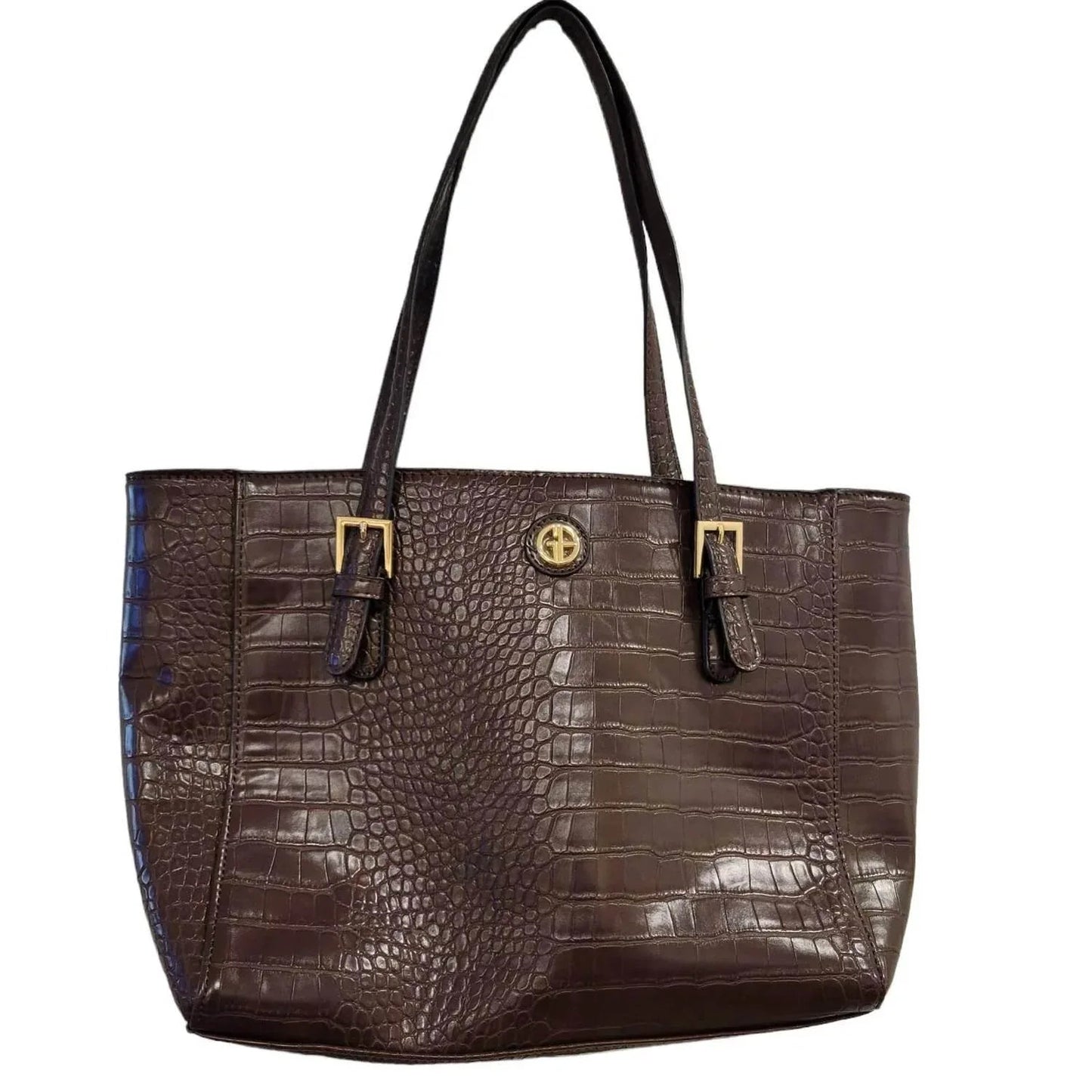 Croc-embossed Tote Bag
