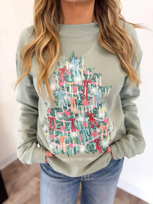 Ingwer-Christbaumschmuck-Baum-Sweatshirt