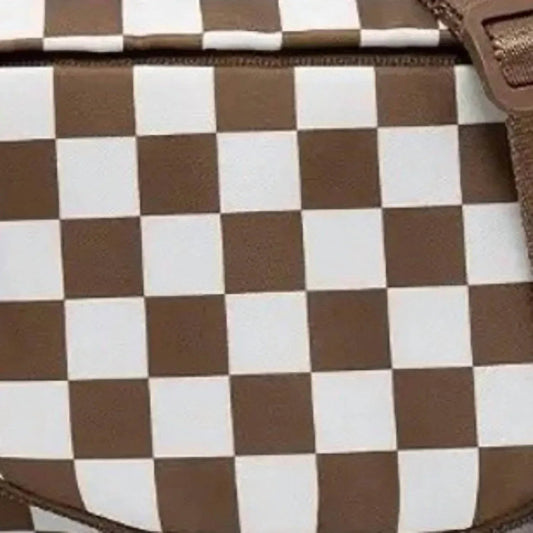 Karierte Nylon-Bauchtaschen für Damen