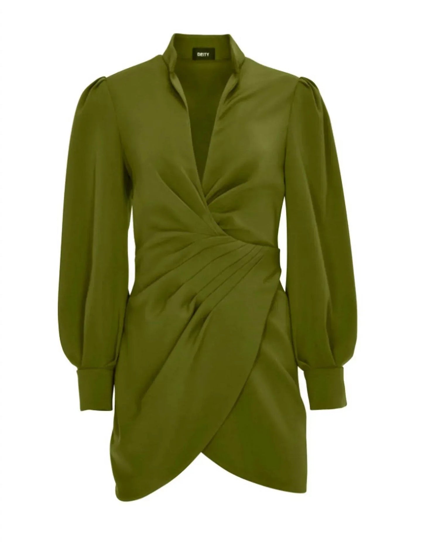 Mini-Drapierkleid mit tiefem V-Ausschnitt