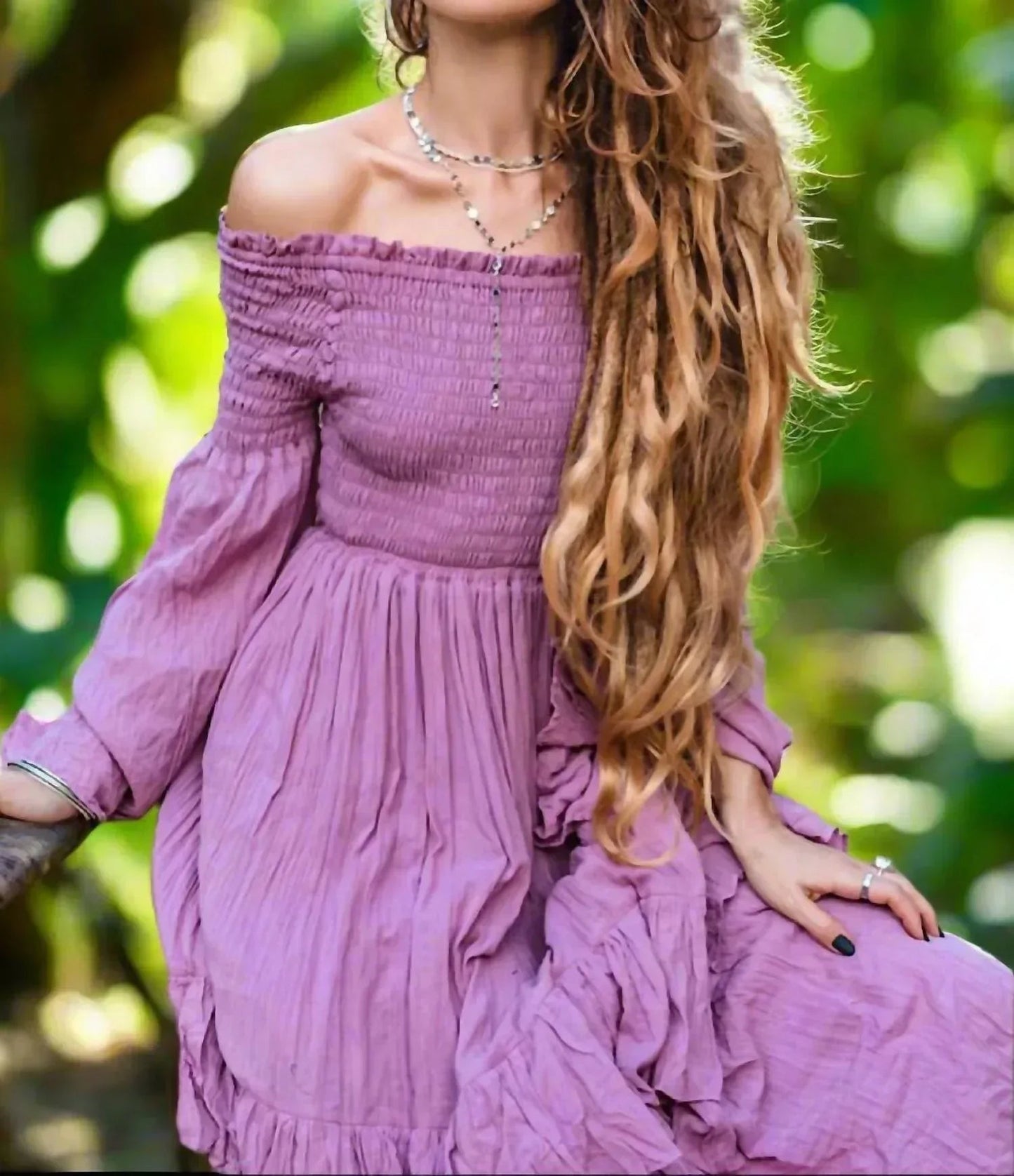Women's Sexy Shoulders Maxi Dress