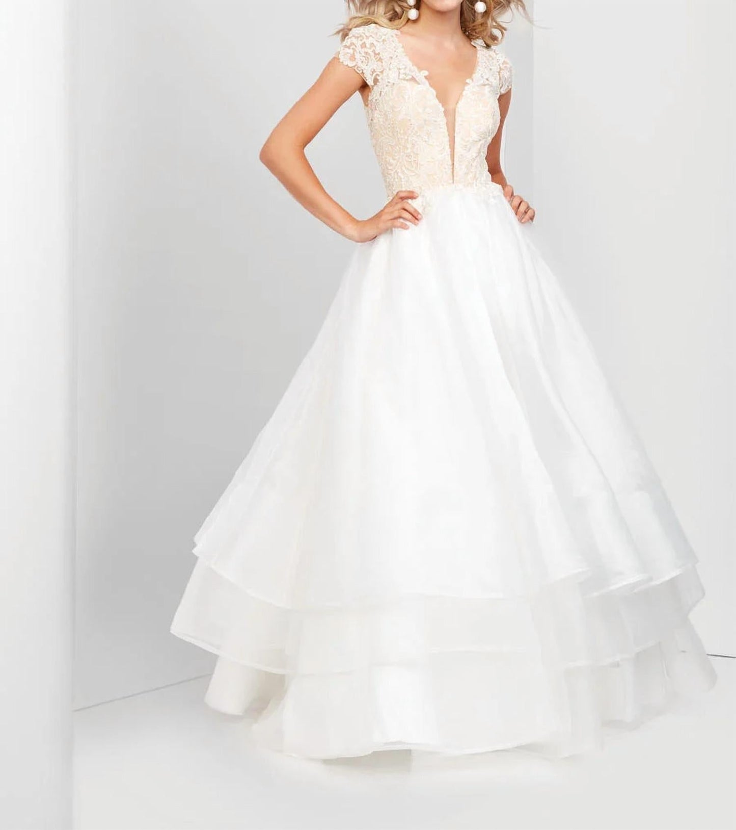 Organza And Lace Ball Gown