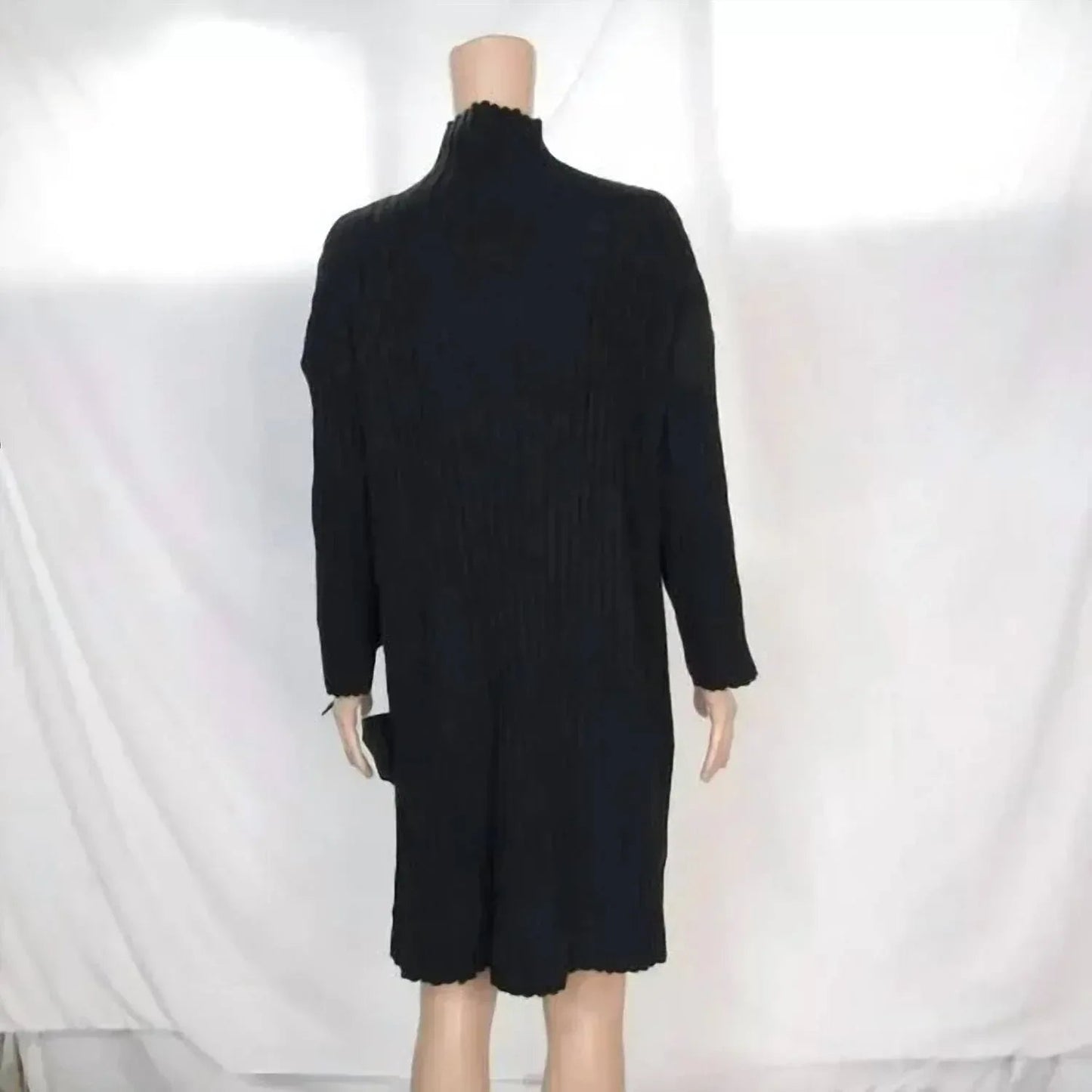 Geripptes Strickkleid für Damen mit Schleifendetail