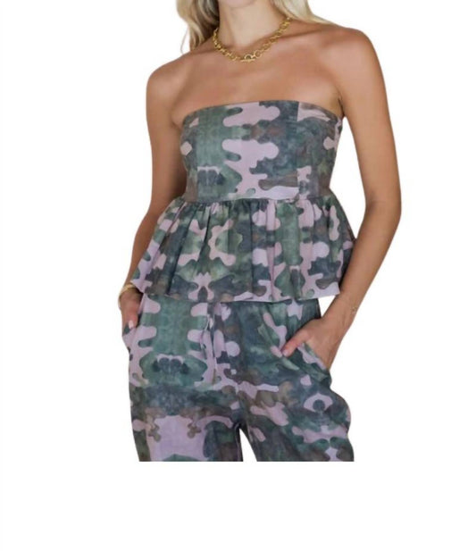 Elliot Peplum Strapless Top