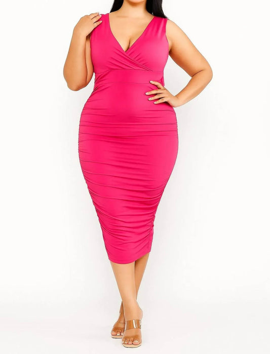Curve Appeal Ruched Tank Dress