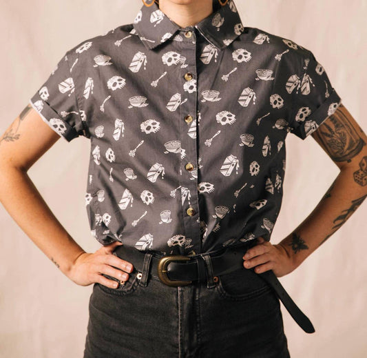 Unisex Cereal Killer Legeres Button-Down-Hemd