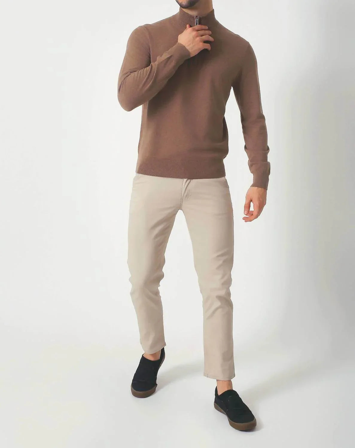 Men's Everyday Cotton Quarter Zip Sweater -plus