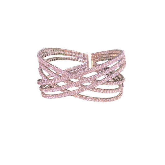 Women's Radiant Rhinestone Woven Cuff