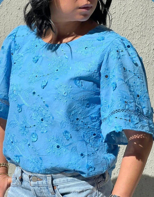 Fannie Top with Pom Flower