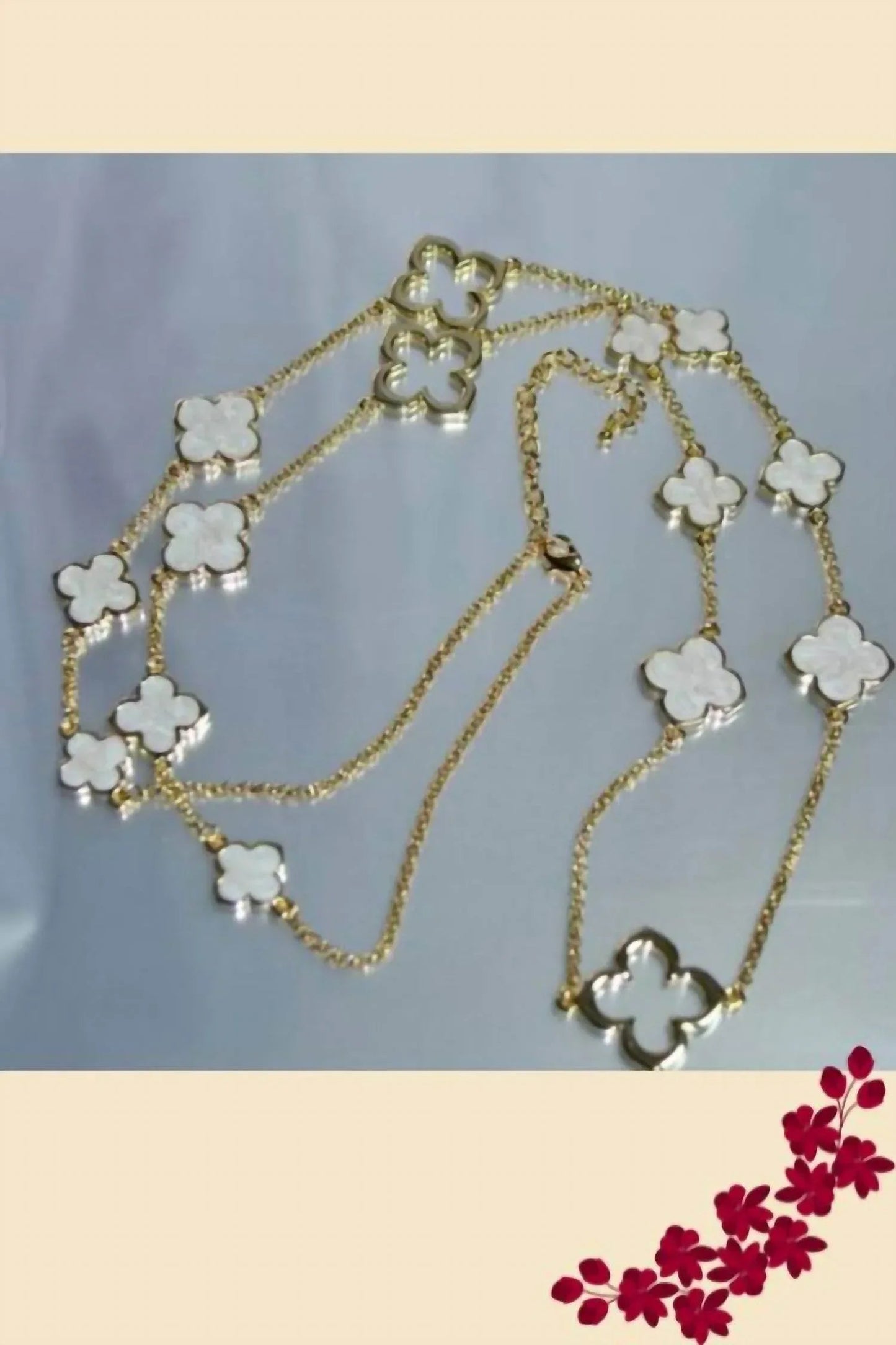 Women's Clovers Chain Long Necklace