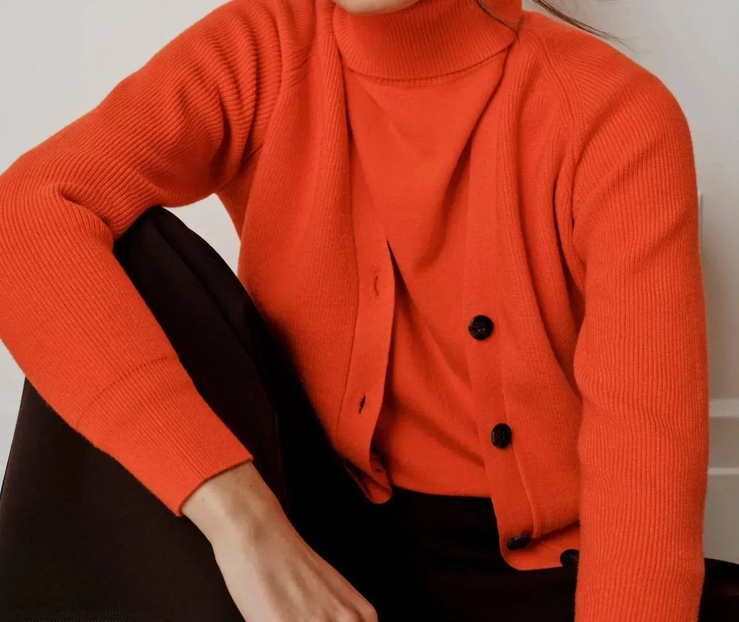 Renee Savvy Feinstrick-Raglan-Rollkragenpullover