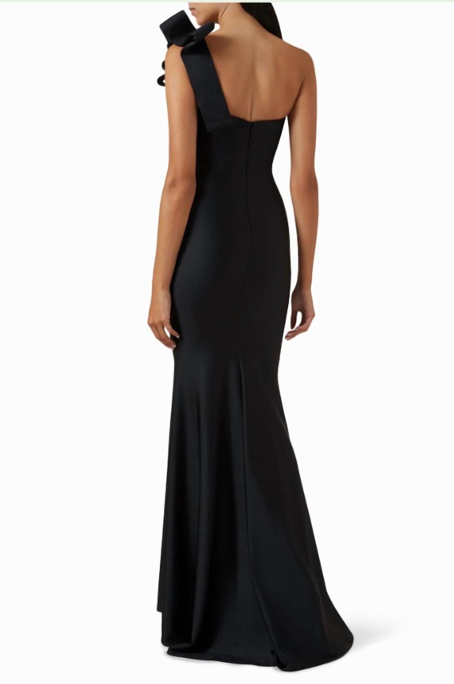 Figurbetontes langes Kleid mit One-Shoulder-Träger