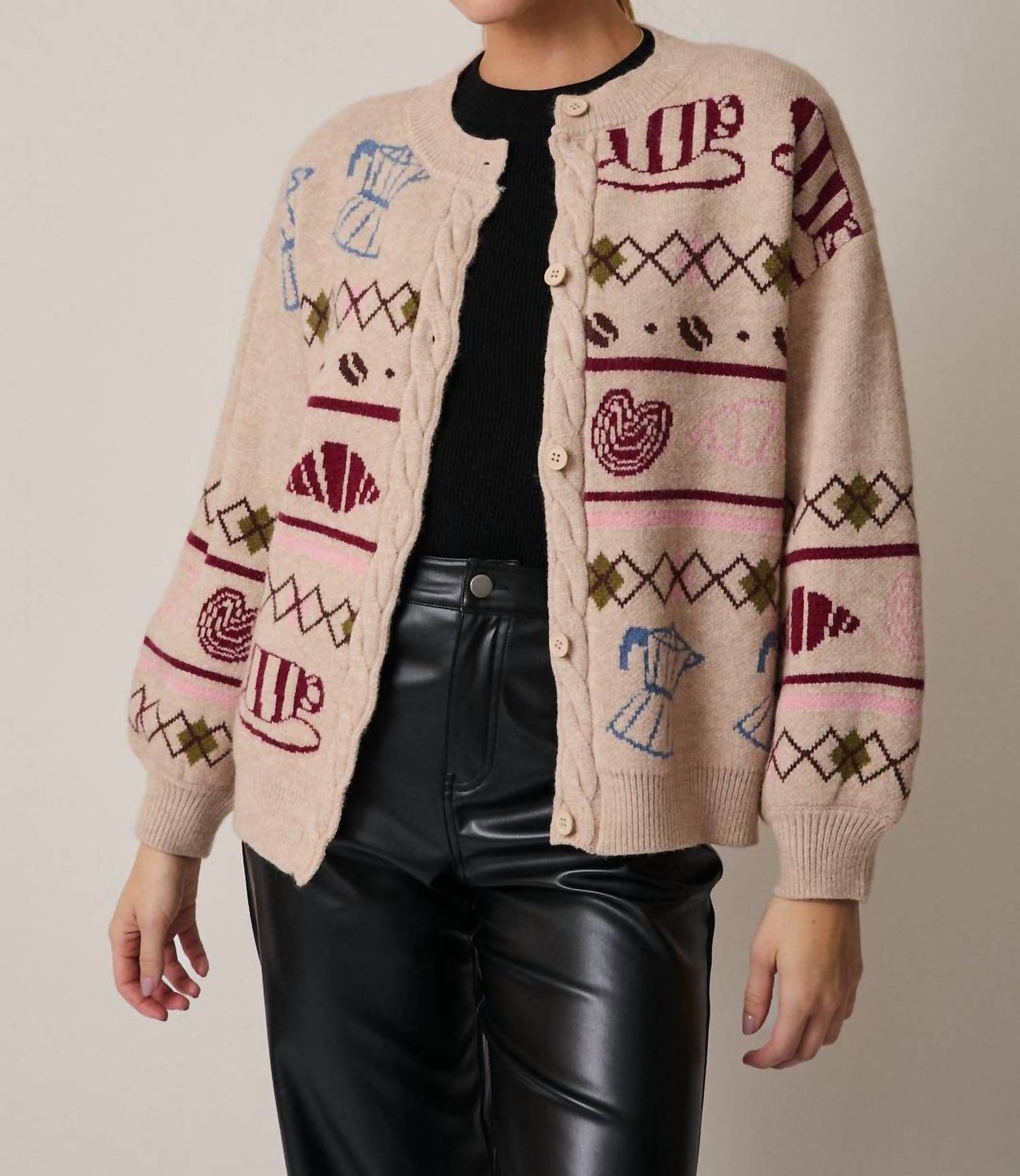 Gemütlicher Café-Cardigan