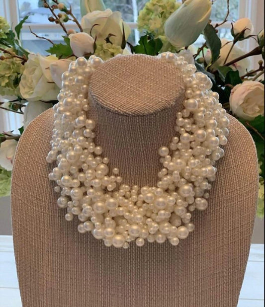 Women's Pearl Cluster Necklace