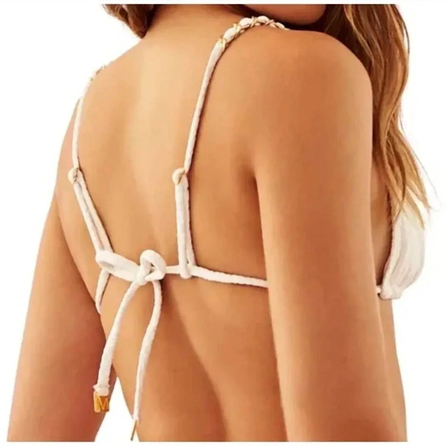 Weißer Bikini Heather Top Und Gatsby Full Cut Höschen